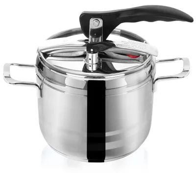 Image de Casserole à pression - En acier inoxydable - 3,5 litres - Compatible avec les plaques de cuisson à gaz et à induction - e LFGB