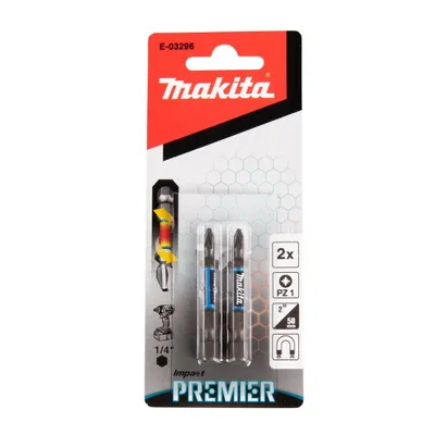 Produktbild von Makita Torsion Bit PZ1, 2 Stück(e), PZ 1, 1/4, 50 mm, 60 mm, 145 mm