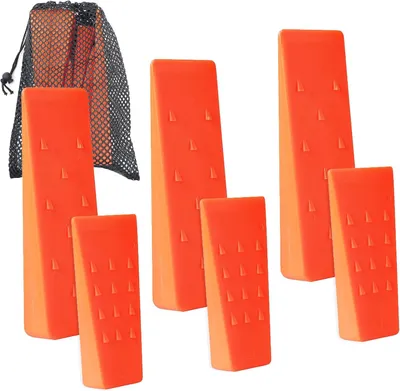 Productafbeelding van Boomvelwiggen met spikes voor het veilig kappen van bomen, met opbergtas, 6 velwiggen om bomen te geleiden