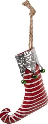 Immagine prodotto di Clayre & Eef Ciondolo decorazione calza natalizia 21x4x26 cm metallo rosso