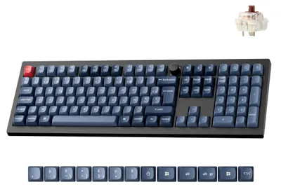 Image de Clavier mécanique, 100% AZERTY, avec éclairage RGB, compatible 2,4 GHz/Bluetooth/filaire