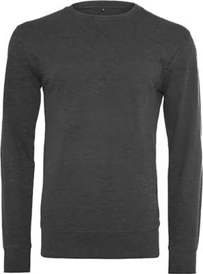 Produktbild von Build Your Brand BY010 | Light Crew Sweatshirt / Pullover - Farbe: Charcoal (Heather) - Größe: XS