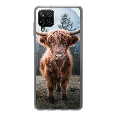 Produktbild von MuchoWow® Handyhülle Schutzhülle Hülle für Samsung Galaxy A12 Schottischer Highlander - Berg - Tier Silikon Softcase Handy Hülle - Bild
