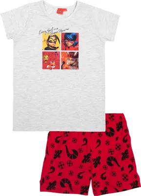 Obrázek produktu pro Pyžamo Miraculous Ladybug - bavlněné pyžamo s krátkým rukávem a šortkami 134/140