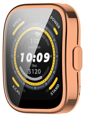 Obrázok produktu pre Pre Amazfit Bip 5 TPU silikónové puzdro na smart hodinky + ochranné sklo krytu rose gold