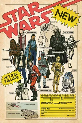 Produktbild von Star Wars - Action Figures - Poster Druck - Größe 61x91,5 cm