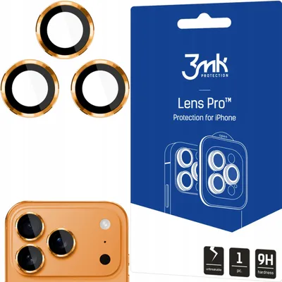 Zdjęcie produktu dla Ochrona Aparatu Apple iPhone 17 Pro /17 Pro Max- 3mk Lens Protection Pro Orange