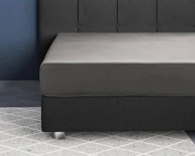 Produktbild von Primaviera Deluxe Satin Spannbetttuch grau 180 x 200 cm