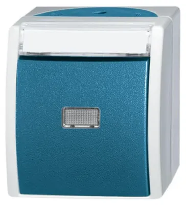 Obrázok produktu pre Busch-Jaeger 1484-0-0373, Tlačidlá, Modrá, Šedá, IP44, CE, 74 mm, 55 mm