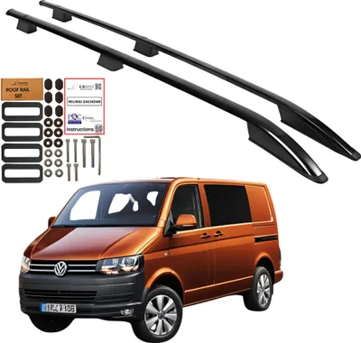 Image de Rampes de toit VOLKSWAGEN TRANSPORTER T5 T6 KURZ L1 à partir de 2003 NOIR