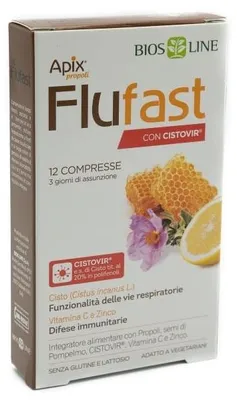 Immagine prodotto di Apix Propoli Flufast Urto 3 Giorni 12 Compresse Biosline