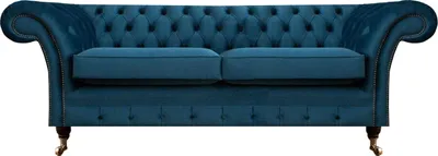 Immagine prodotto di Divano Chesterfield divano a due posti di design rivestimento tessile per il soggiorno