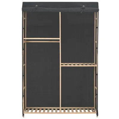 Image de vidaXL Armoire à 3 niveaux Gris 110 x 40 x 170 cm Tissu