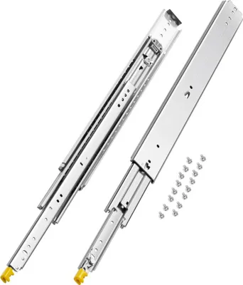 Produktbild von 1 Paar 18-60 Zoll Soft-Close Schubladenführungen - Kugellager Vollauszug - Schubladenschienen