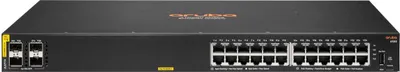 Produktbild von HPE Aruba Networking CX 6100 24G Class4 PoE 4SFP+ 370W, Managed, L3, Gigabit Ethernet (10/100/1000), Power over Ethernet (PoE), Rack-Einbau, 1U