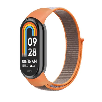 Immagine prodotto di Bracciale in nylon intrecciato per orologio Xiaomi Mi Band 8, colore: arancione