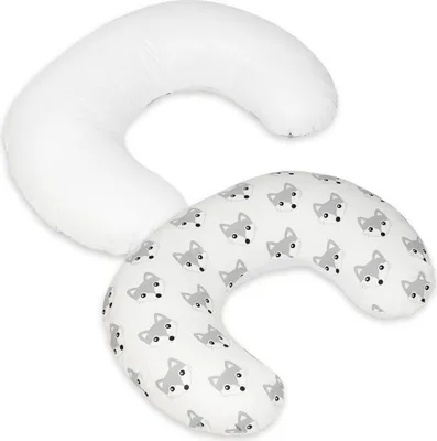 Image de Coussin d'appui-tête avec renards blancs