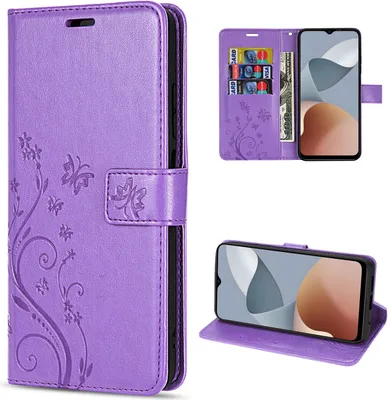 Produktbild von Hülle für ZTE Blade A54 Handy Tasche Handyhülle Wallet Case Klapphülle Flip Case Lila