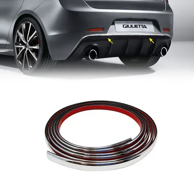 Zdjęcie produktu dla Chromowana naklejka profilowa na tylny zderzak Dam Alfa Giulietta 11 mm x 2,00 mt