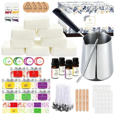 Image de Kits de fabrication de bougies pour adultes et débutants - Cire de soja pour fabriquer vos propres bougies