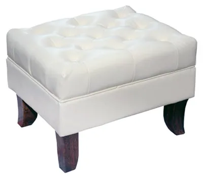 Immagine prodotto di Sgabello Chesterfield Rivestimento in pelle Poggiapiedi Chaise Ottoman Relax Pouf Nuovo