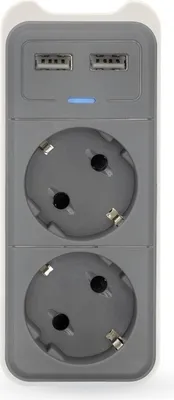Produktbild von Caliber Steckdosenleiste mit USB-Anschluss - Überspannungsschutz - 2 USB-Anschlüsse (HPS1202U)