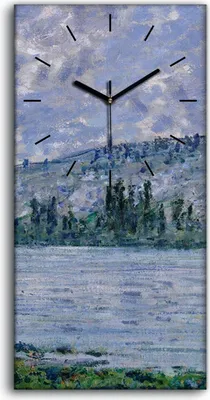 Produktbild von Küche Wohnzimmer Wand Leinwand Uhr 30x60 Die Seine und die Chaantemesle 1880 - schwarze Hände