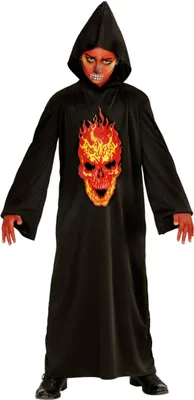 Produktbild von WIDMANN Kinderkostüm Skeleton Devil schwarz Größe 128 / 5-7 Jahre