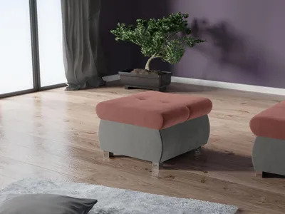 Obrázek produktu pro Taburetka ABEL 1 - platinová / růžová
