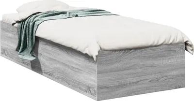 Obrázek produktu pro vidaXL Postel Grey Sonoma 75x190 cm Dřevěný materiál