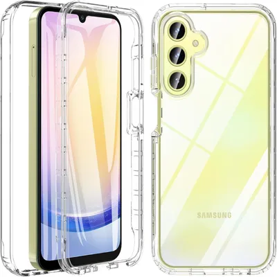 Image de Coque de protection pour Samsung Galaxy A25 5G, antichoc à 360 degrés, avec protection d'écran, transparente