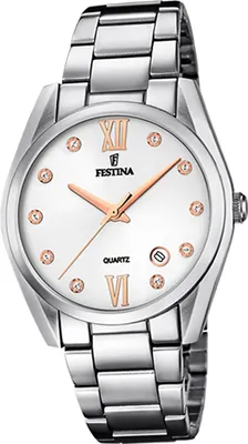 Produktbild von Festina Edelstahl Damen Uhr F16790/A Armband-Uhr silber Boyfriend D2UF16790/A