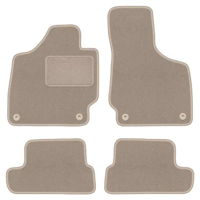 Productafbeelding van Velours automatten voor Audi TT II 8J 2006-2014 (cabrio/coupé) – 4-delig, beige, op maat – Wielganizator LUX