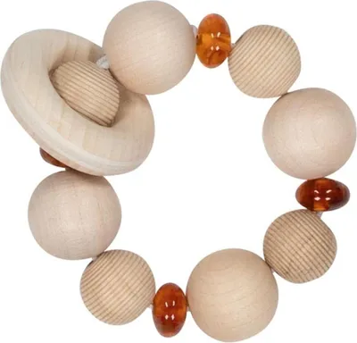 Image de Goki Anneau de dentition - Ambre - Jouet de dentition coloré pour bébé