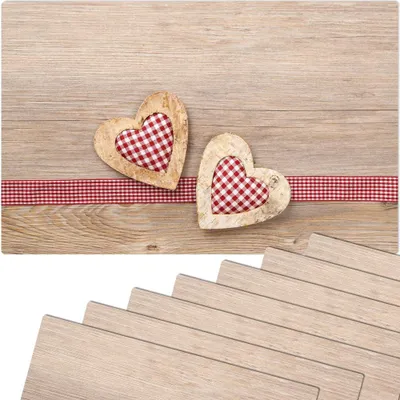 Produktbild von Abwaschbare Tischsets 8er Set Landhaus-Stil Herzen