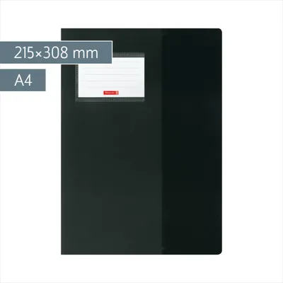 Obrázok produktu pre BRUNNEN 104056490 Hefthülle A4 FACT!pp schwarz mit Namensschild