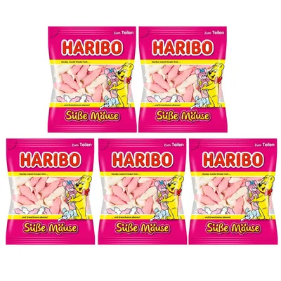 Produktbild von Susse Mause Gummibärchen 175 g – Haribo – 5er-Pack