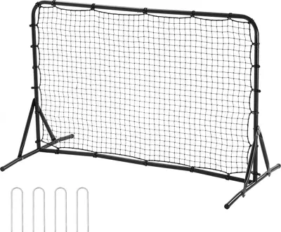 Image de VEVOR Filet arrière de football, 1,8 x 1,2 m, cadeau d'entraînement portable, appareil d'entraînement de football, outil auxiliaire, Kickback-Rebounder