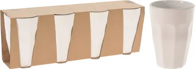 Produktbild von Excellent Houseware Tee-/Kaffeebecher - 4x - Porzellan - 330 ml