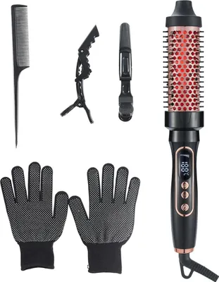 Produktbild von Thermobürste für Volumen und Locken, heiße Rundbürste für kurzes und langes Haar, Glätten und Styling in einem