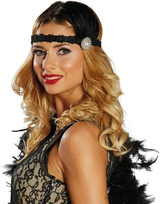 Produktbild von Rubies Charleston Haarband schwarz