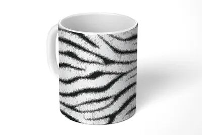 Produktbild von KitchenYeah® Tasse Kaffeetasse Kaffeebecher 350 ml Tiermuster - Zebra - Weiß Teetasse - Fototasse - Becher - Keramikbecher - Teebecher - Kaffeetasse - Bürotasse