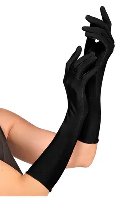 Produktbild von Elastische Schwarze Handschuhe 40 cm