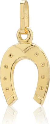 Produktbild von Kettenanhänger kleiner Hufeisen 333 Gelb Gold 14,2mm glänzender Glücksbringer