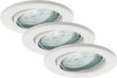 Produktbild von LED Einbauleuchte 3er Set schwenkbar IP23 GU10 Ø 8,6cm 3W Weiß Metall  Briloner