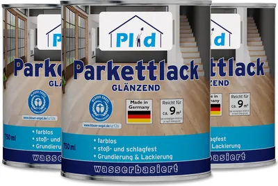 Produktbild von Plid Parkett - Klarlack 2,25L Farblos Glänzend für ca. 27m² /Parkettsiegel Klarlack Holzlack, im Innenbereich stoß - schlagfest strapazierfähig