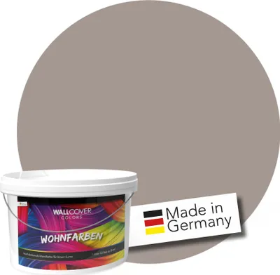 Produktbild von WALLCOVER Wandfarbe Grau Brau Eternal Ember Hochdeckend Klasse 1 Matt 2,5L für 2
