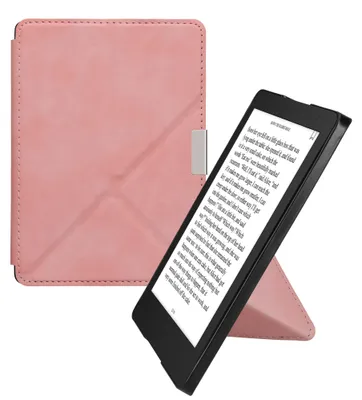 Produktbild von kwmobile Schutzhülle für Kobo Aura Edition 2 Hülle - Kunstleder Case - eReader Klapphülle mit Auto Sleep Funktion - Cover mit Ständer - Altrosa