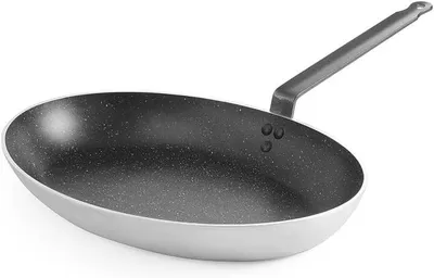 Productafbeelding van Vispan - Koekenpan - Vis Bereiden - Marmeren Anti-aanbaklaag - 28x40cm - Zwart