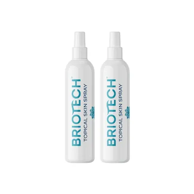 Produktbild von 2x BRIOTECH Topical Skin Spray - Pure Hypochlorous Acid Spray für Anti Juckreiz, Hautausschlag, Sonnenbrand, Allergien, 200 ml Bundle